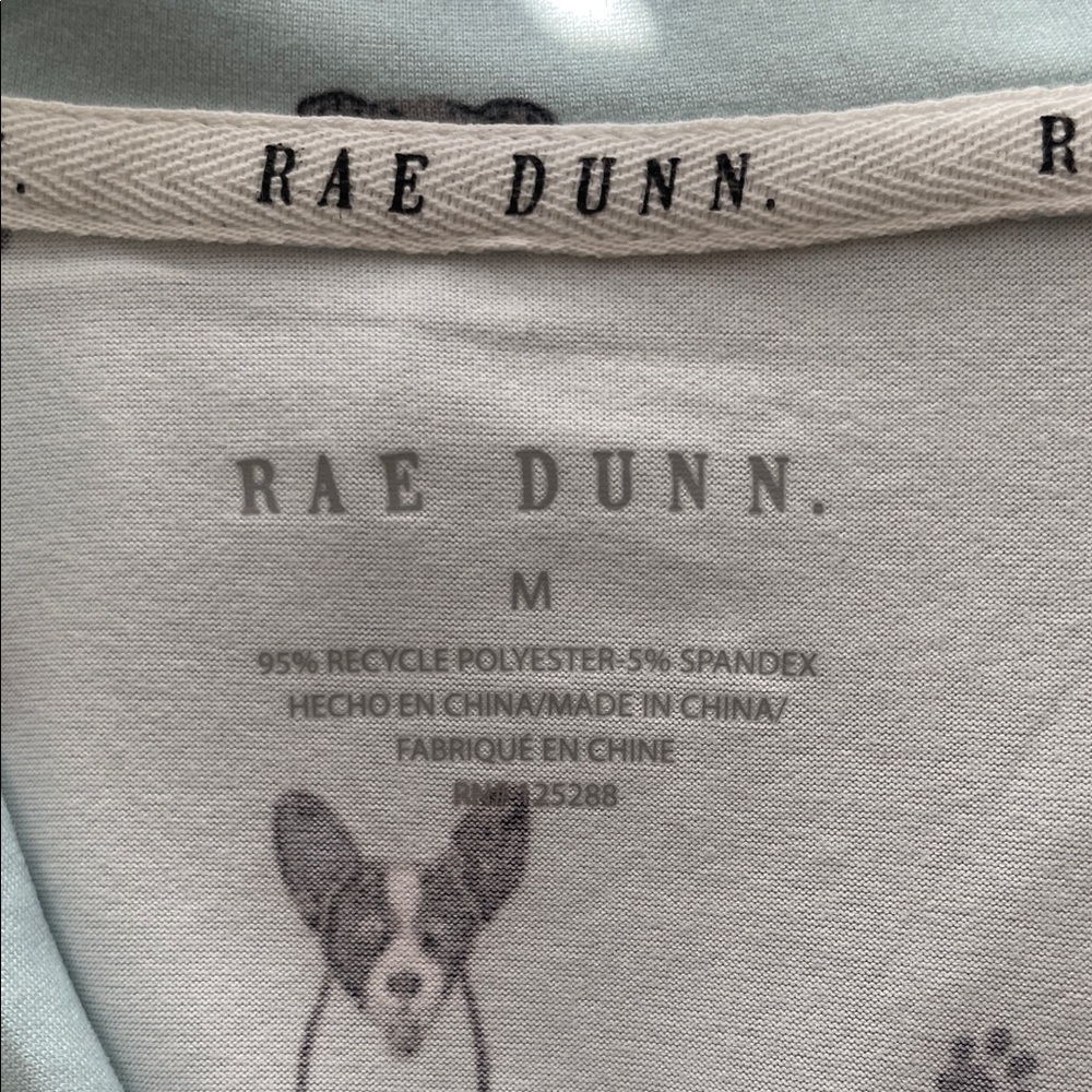 Rae Dunn Women’s Mint Green Dog Print Pajama Set Size M NWT - Picture 5 of 8